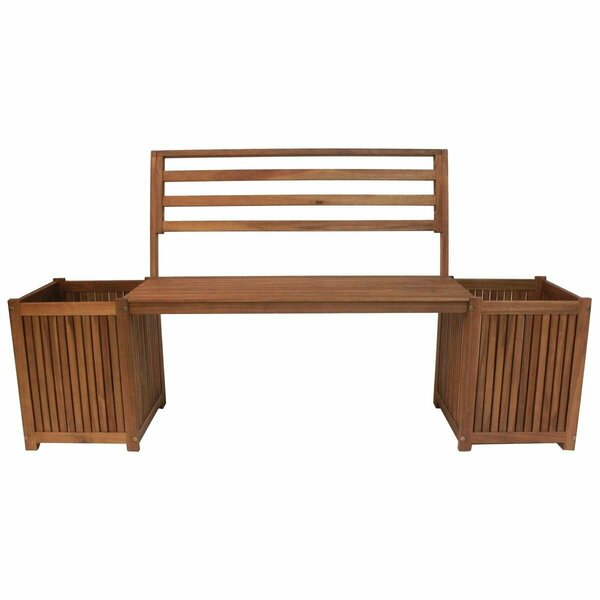 Leigh Country 15.35 x 62.99 x 33.27 in. Sequoia Bench with Planters TX 36457
